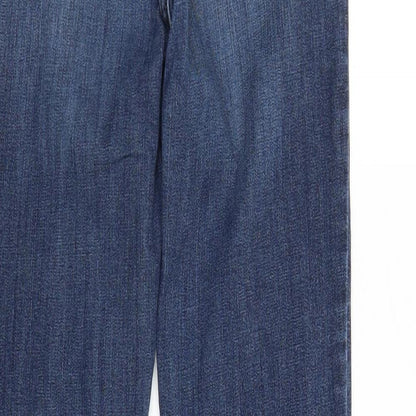 Topshop Womens Blue  Denim Straight Jeans Size 24 in L25 in