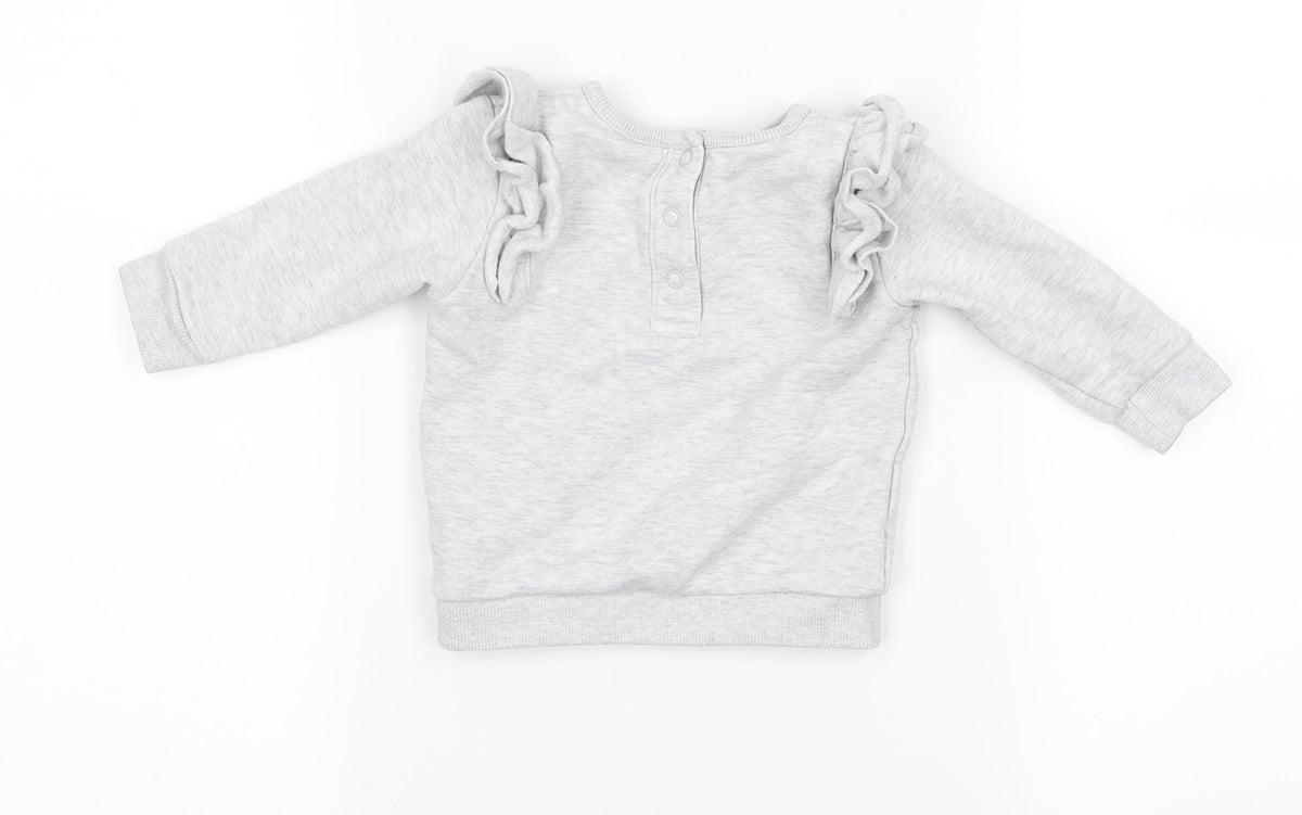 Marks & Spencer Girls Grey   Basic T-Shirt Size 3-6 Months