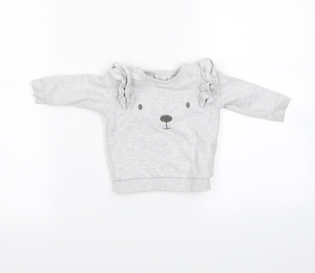 Marks & Spencer Girls Grey   Basic T-Shirt Size 3-6 Months