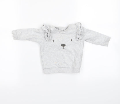 Marks & Spencer Girls Grey   Basic T-Shirt Size 3-6 Months