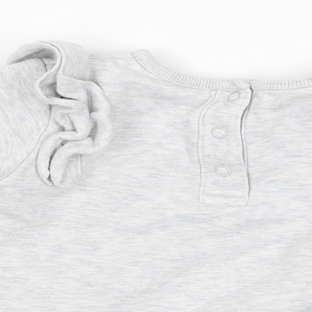 Marks & Spencer Girls Grey   Basic T-Shirt Size 3-6 Months