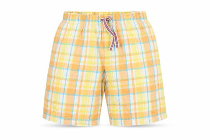 Marks & Spencer Girls Yellow Check  Mom Shorts Size 9 Years