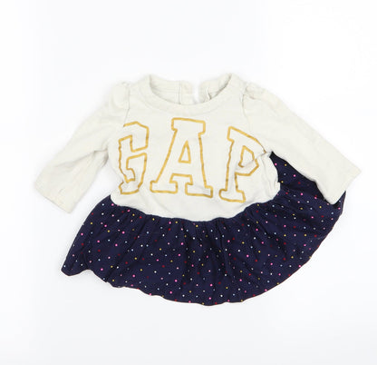 Gap Girls White   Babydoll Dress Size 3-6 Months