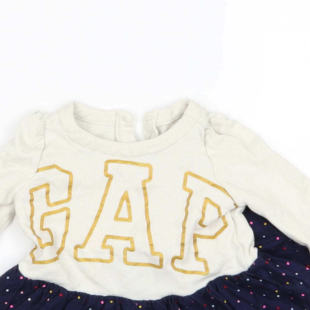Gap Girls White   Babydoll Dress Size 3-6 Months