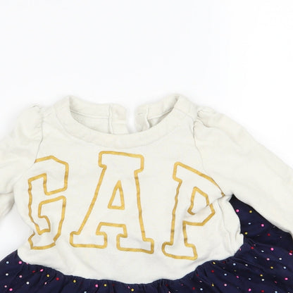 Gap Girls White   Babydoll Dress Size 3-6 Months