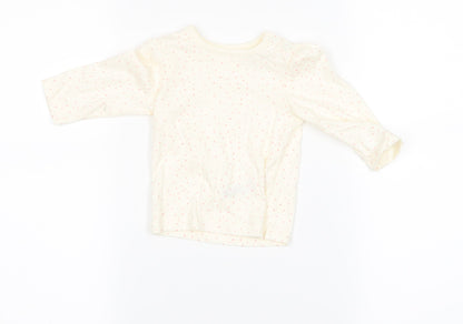 diney Girls Beige   Basic T-Shirt Size 3-6 Months