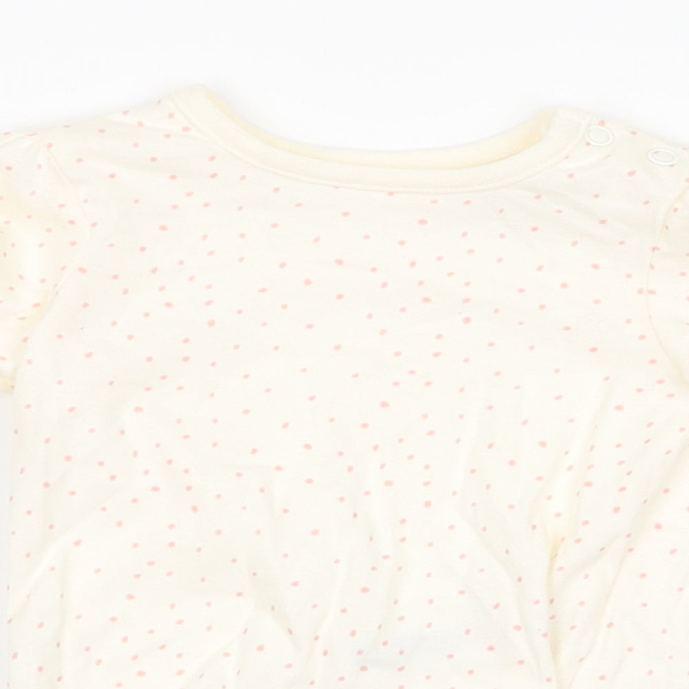 diney Girls Beige   Basic T-Shirt Size 3-6 Months