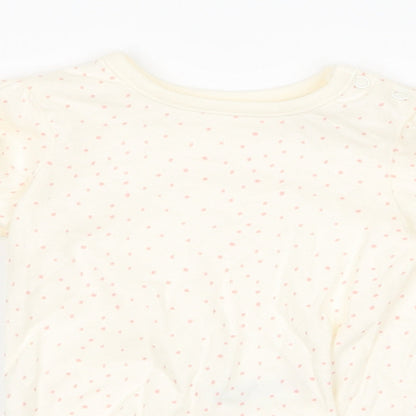 diney Girls Beige   Basic T-Shirt Size 3-6 Months