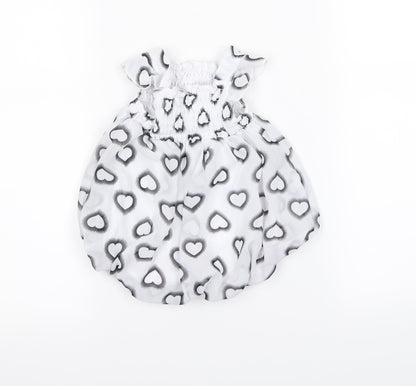 bon beb Girls Grey Animal Print  A-Line  Size 6-9 Months