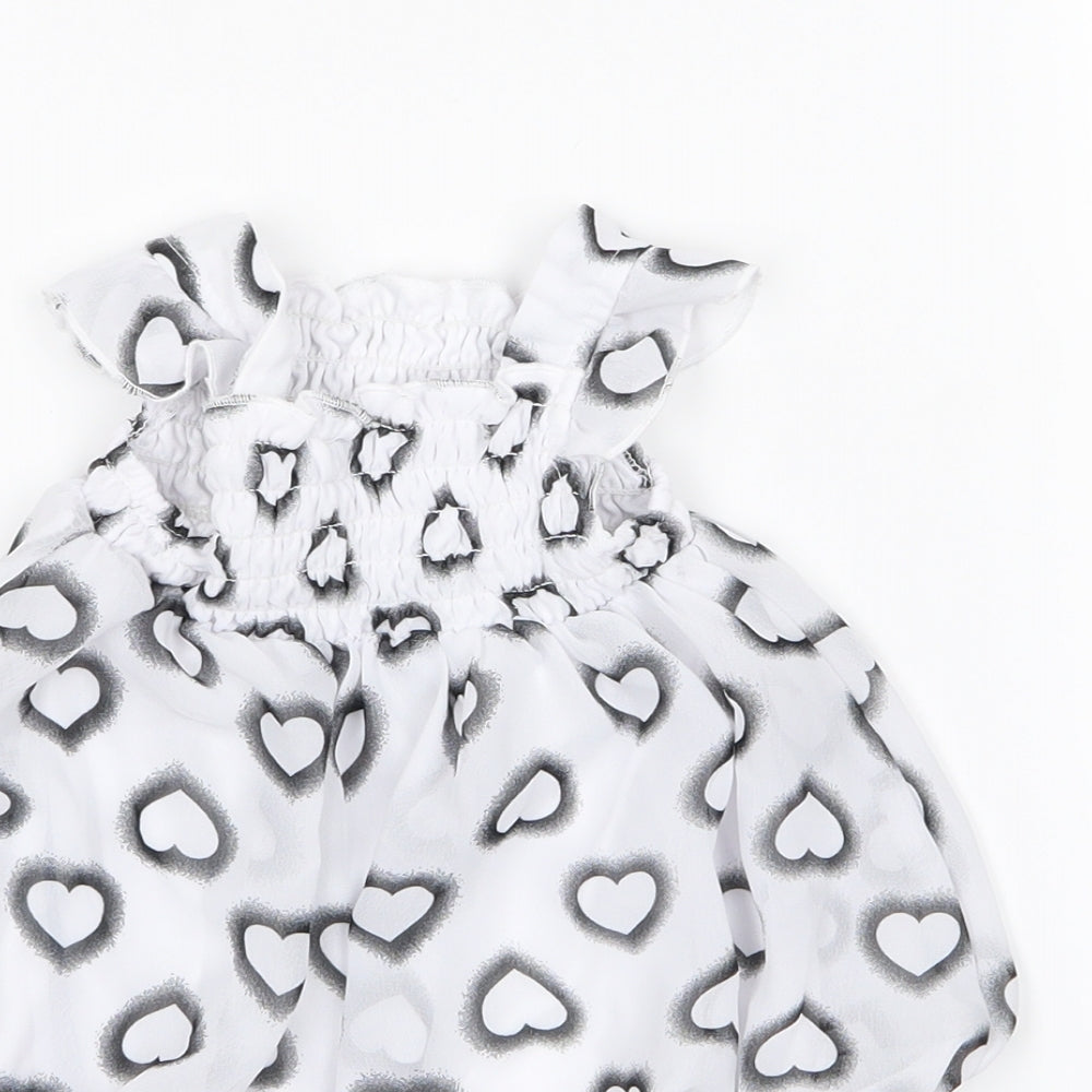 bon beb Girls Grey Animal Print  A-Line  Size 6-9 Months