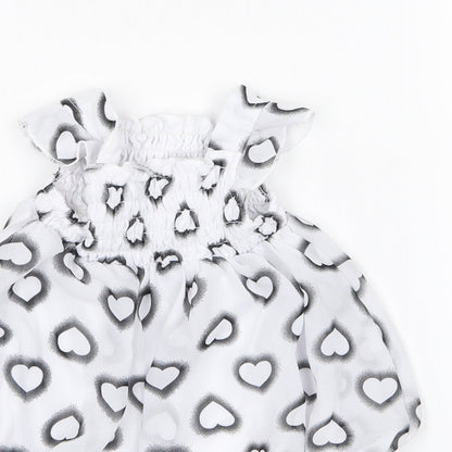 bon beb Girls Grey Animal Print  A-Line  Size 6-9 Months