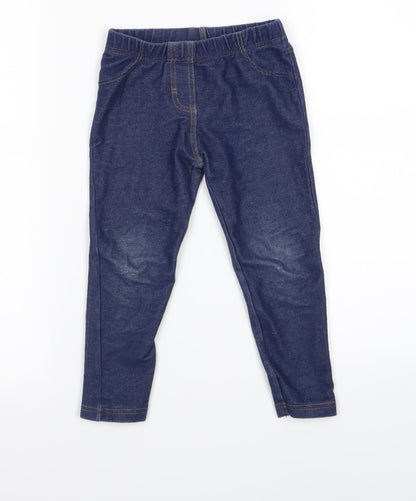 TU Girls Blue   Jegging Trousers Size 4 Years