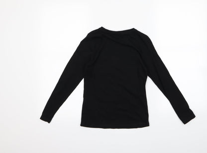 pep co Girls Black   Basic T-Shirt Size 8 Years  - good vibes