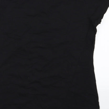 Womens UK Size XL Fruit of the Loom Black Basic T-Shirt
