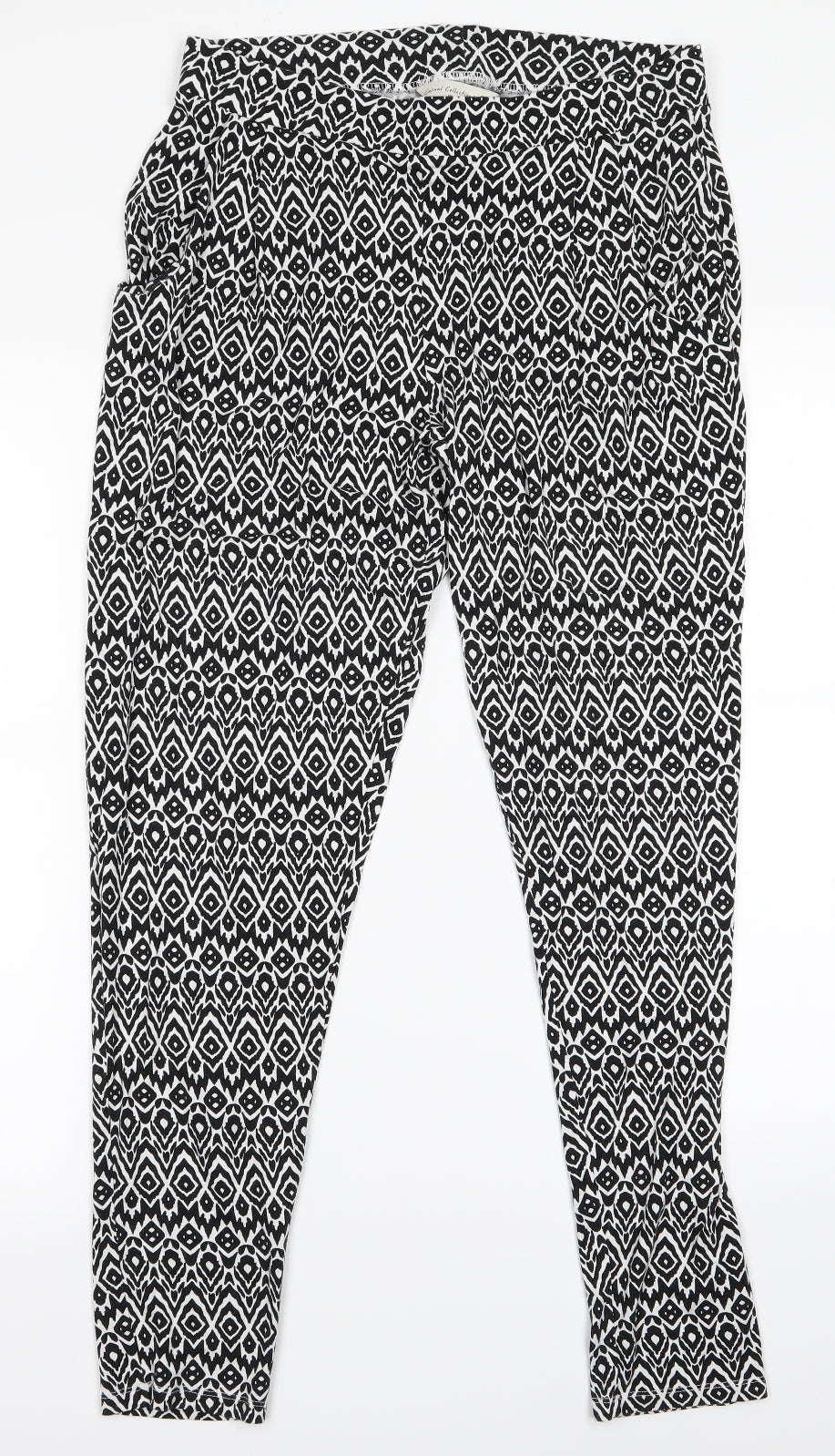 F&F Womens White Animal Print  Jegging Trousers Size 12 L25 in