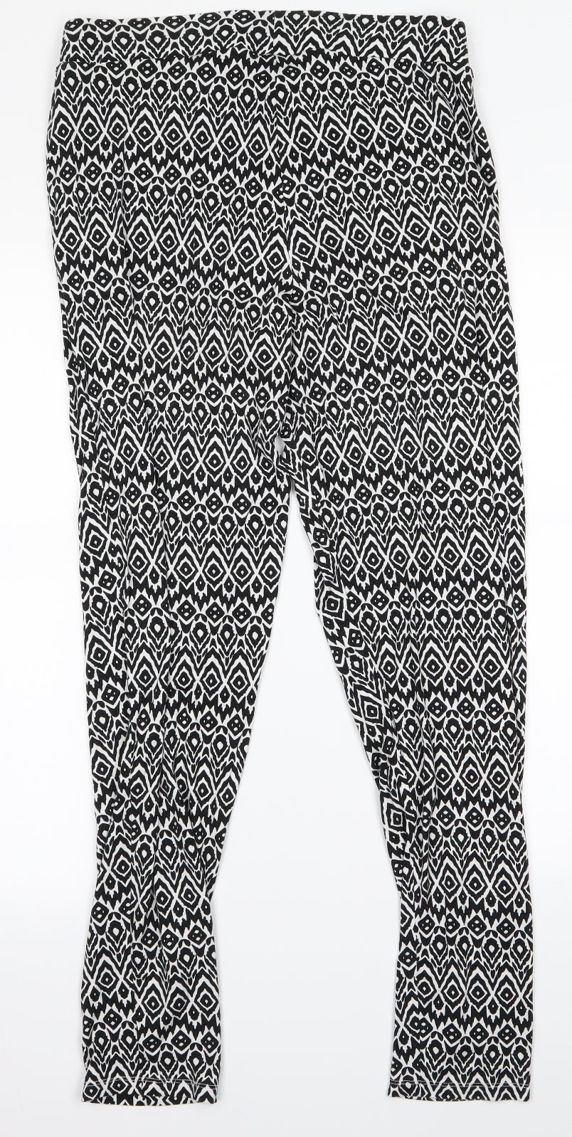 F&F Womens White Animal Print  Jegging Trousers Size 12 L25 in