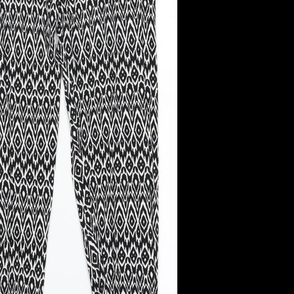 F&F Womens White Animal Print  Jegging Trousers Size 12 L25 in