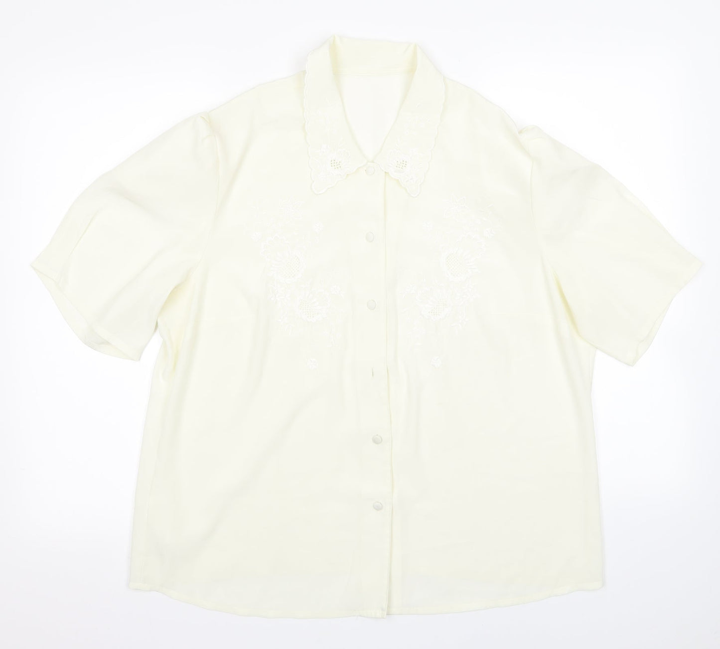 Womens UK Size 18 Preworn Beige Basic Blouse