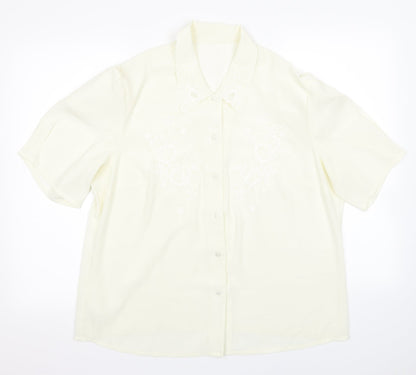 Womens UK Size 18 Preworn Beige Basic Blouse