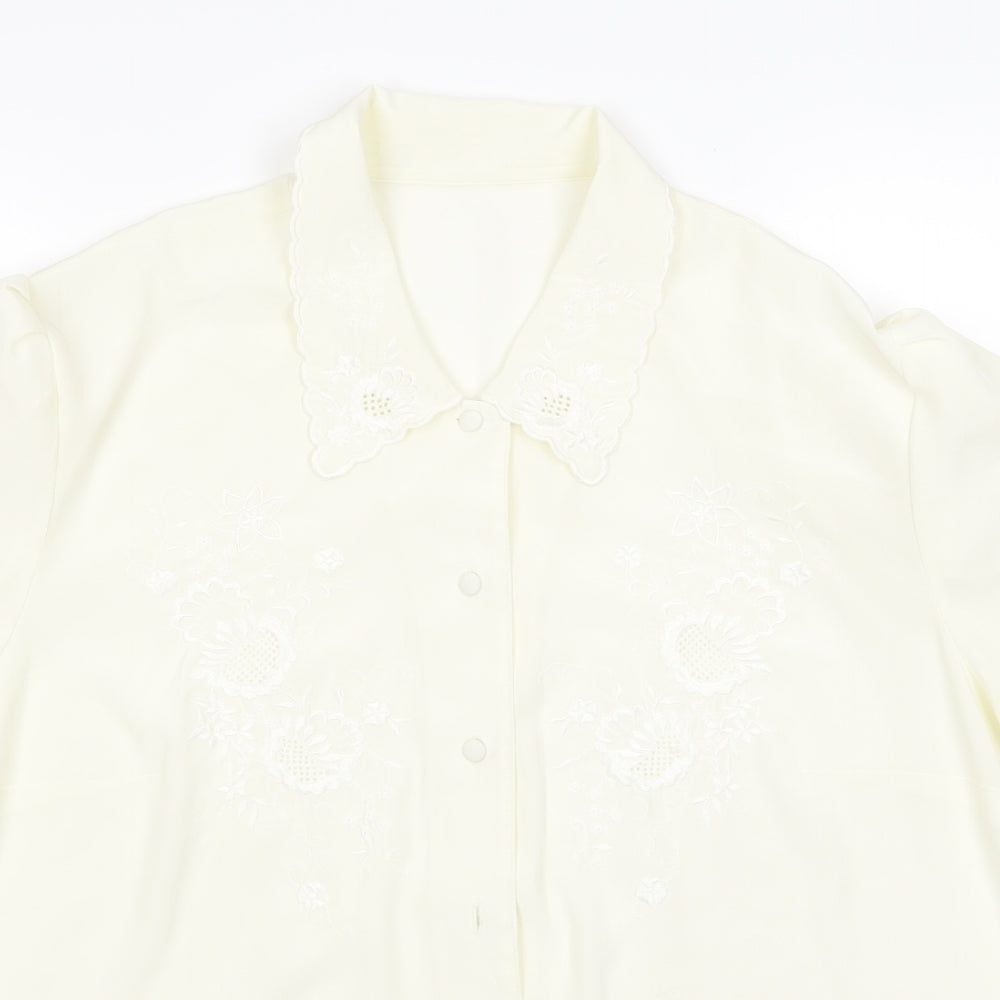 Womens UK Size 18 Preworn Beige Basic Blouse