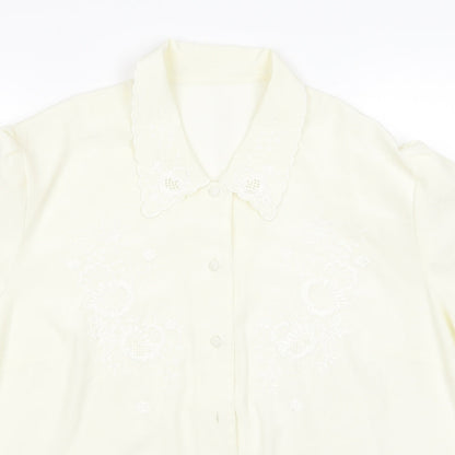 Womens UK Size 18 Preworn Beige Basic Blouse