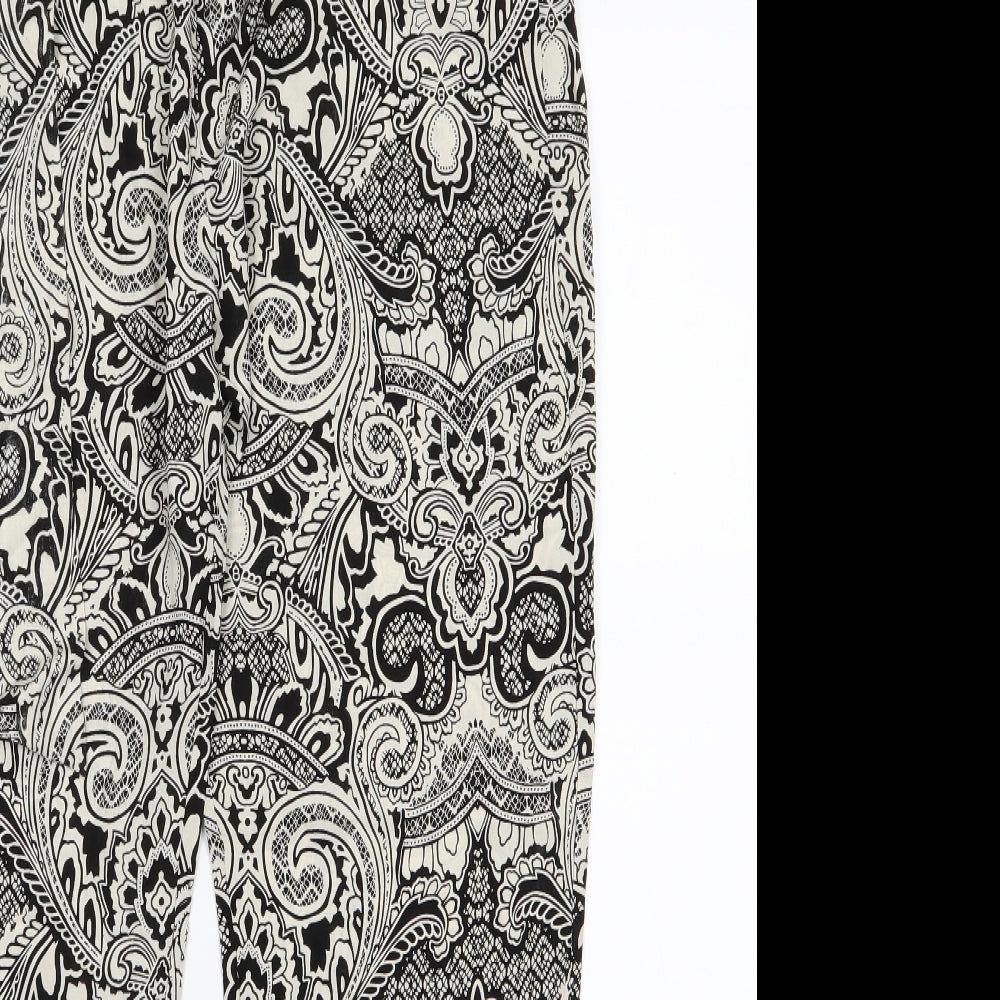 Veronica  Womens White Paisley  Trousers  Size XL L21 in