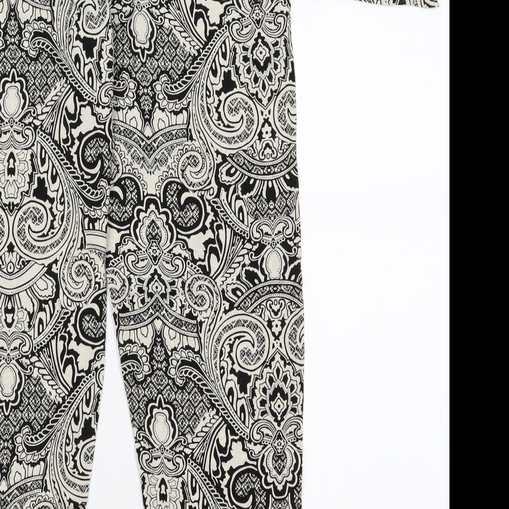 Veronica  Womens White Paisley  Trousers  Size XL L21 in