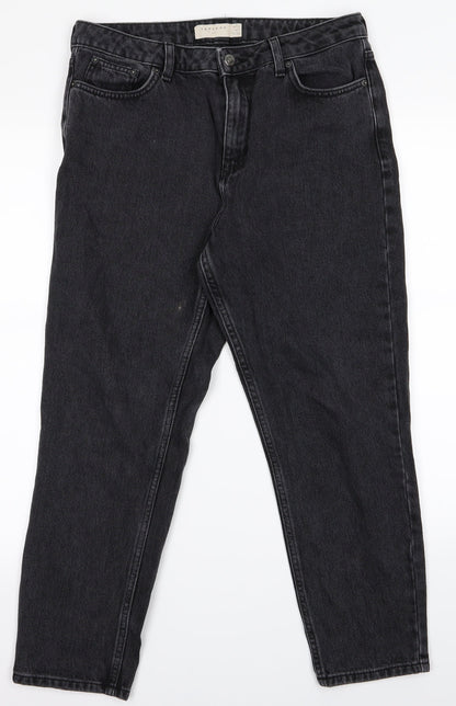 Topshop Womens Grey   Tapered Jeans Size 10 L20.5 in