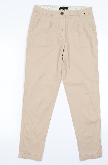 Womens UK Size 8 Atmosphere Regular Fit Rain Trousers Beige Trousers