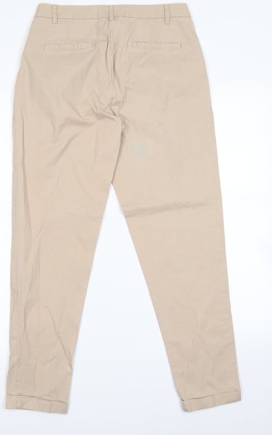 Womens UK Size 8 Atmosphere Regular Fit Rain Trousers Beige Trousers