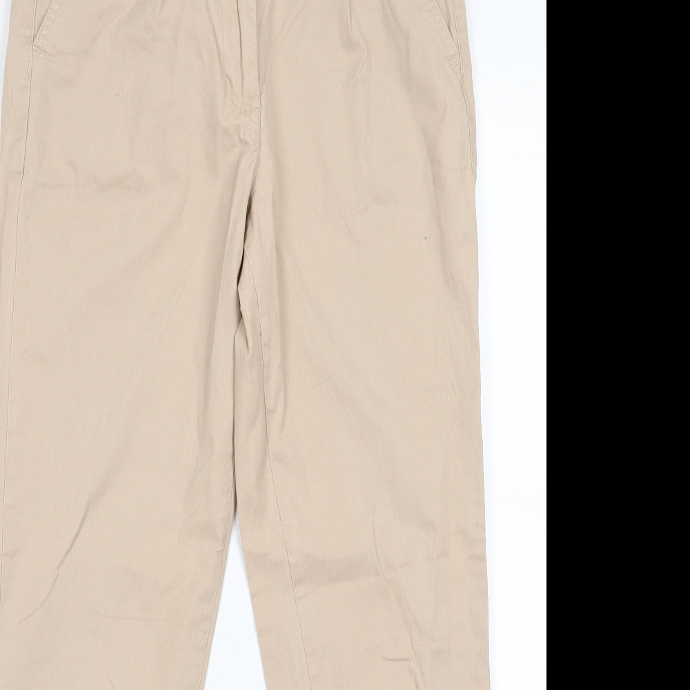 Womens UK Size 8 Atmosphere Regular Fit Rain Trousers Beige Trousers