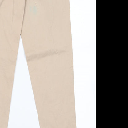 Womens UK Size 8 Atmosphere Regular Fit Rain Trousers Beige Trousers