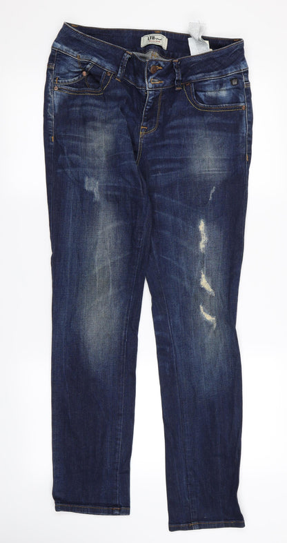 Womens UK Size 32 Preworn Blue Bootcut Jeans