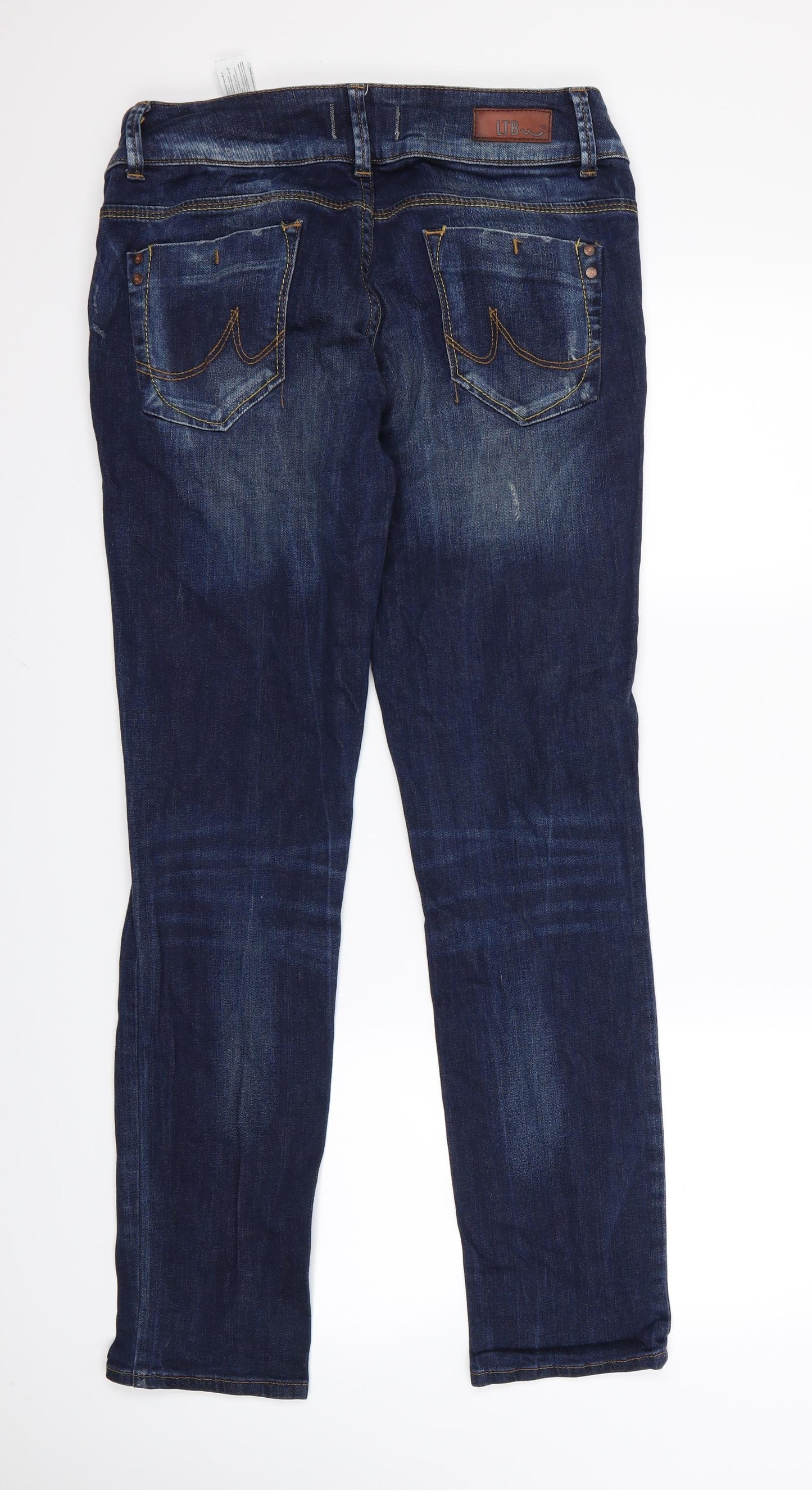 Womens UK Size 32 Preworn Blue Bootcut Jeans