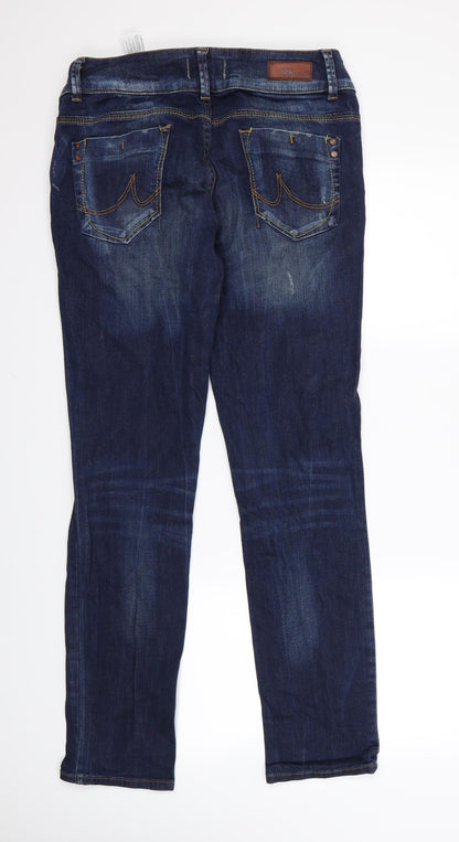Womens UK Size 32 Preworn Blue Bootcut Jeans