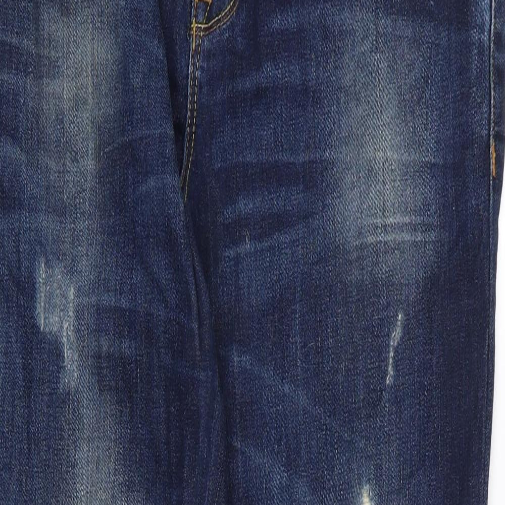 Womens UK Size 32 Preworn Blue Bootcut Jeans