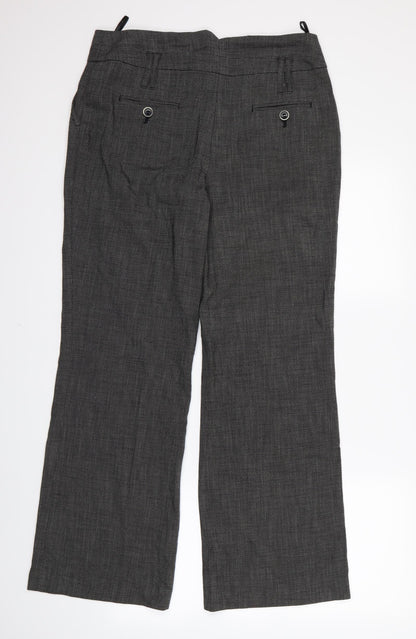 Womens UK Size 14 NEXT Regular Fit Rain Trousers Black Trousers