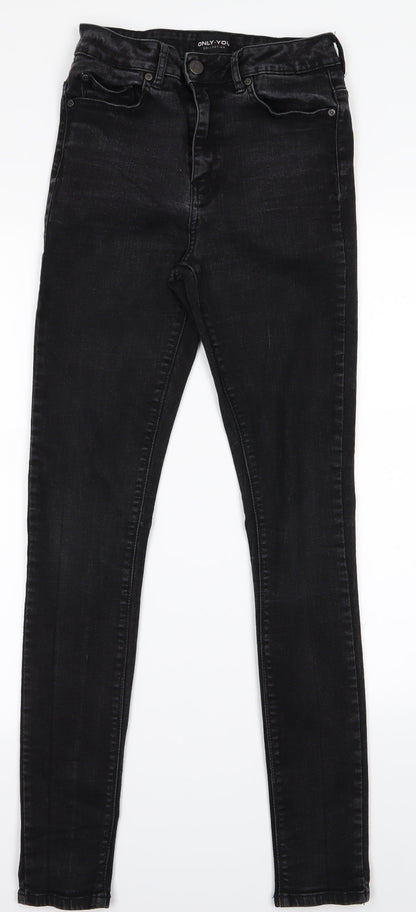 only you Womens Black   Skinny Jeans Size 28 L27 in