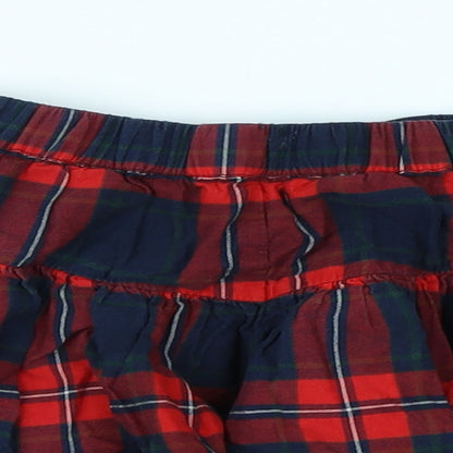 NEXT Girls Red Plaid  Mom Shorts Size 7 Years