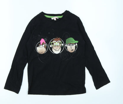 Bluezoo Boys Black   Basic T-Shirt Size 5-6 Years