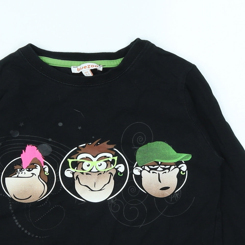 Bluezoo Boys Black   Basic T-Shirt Size 5-6 Years