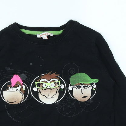 Bluezoo Boys Black   Basic T-Shirt Size 5-6 Years