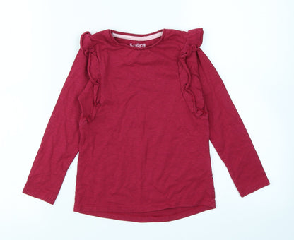 F&F Kids Girls Purple   Basic T-Shirt Size 5-6 Years