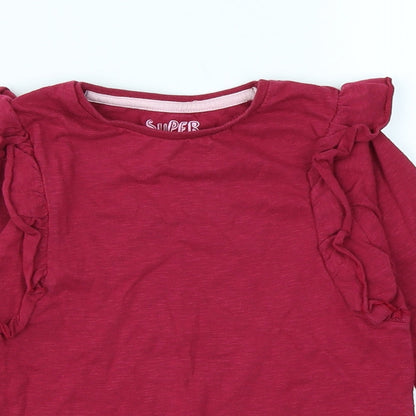 F&F Kids Girls Purple   Basic T-Shirt Size 5-6 Years