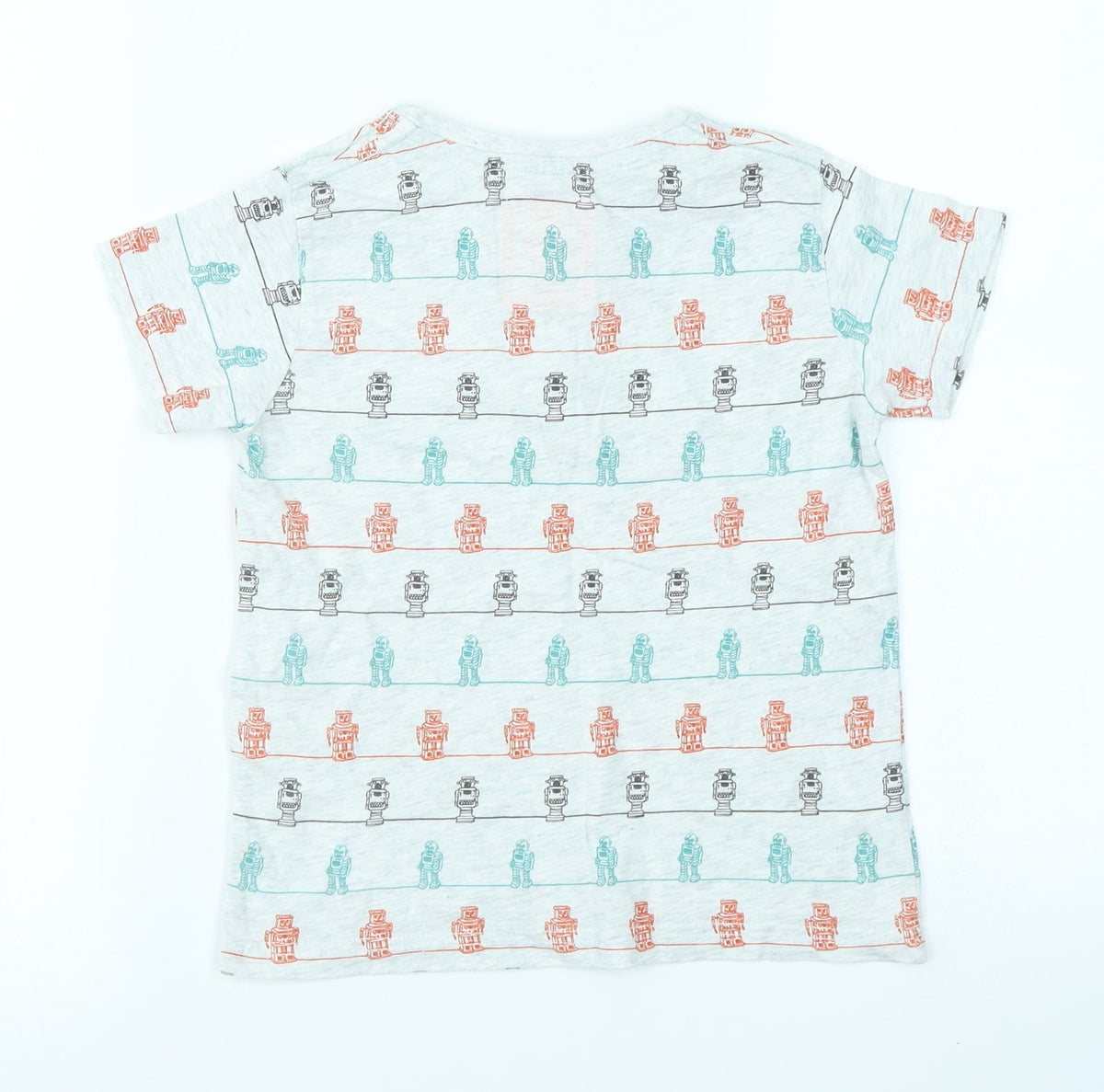 TU Boys Grey   Basic T-Shirt Size 3-4 Years  - Robot