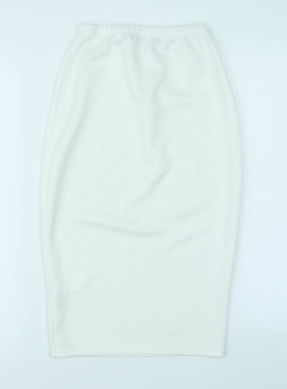 Boohoo Womens White   A-Line Skirt Size 10