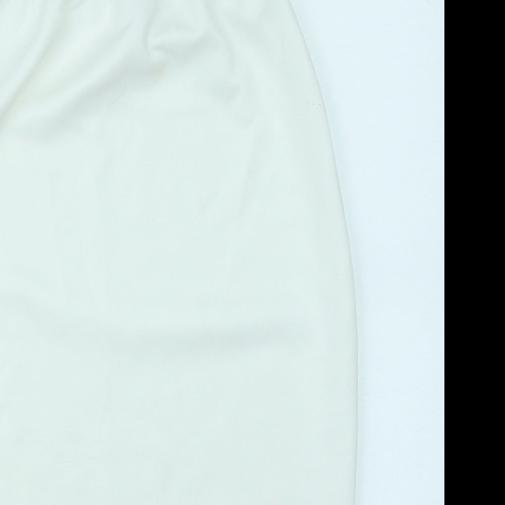 Boohoo Womens White   A-Line Skirt Size 10