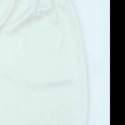 Boohoo Womens White   A-Line Skirt Size 10