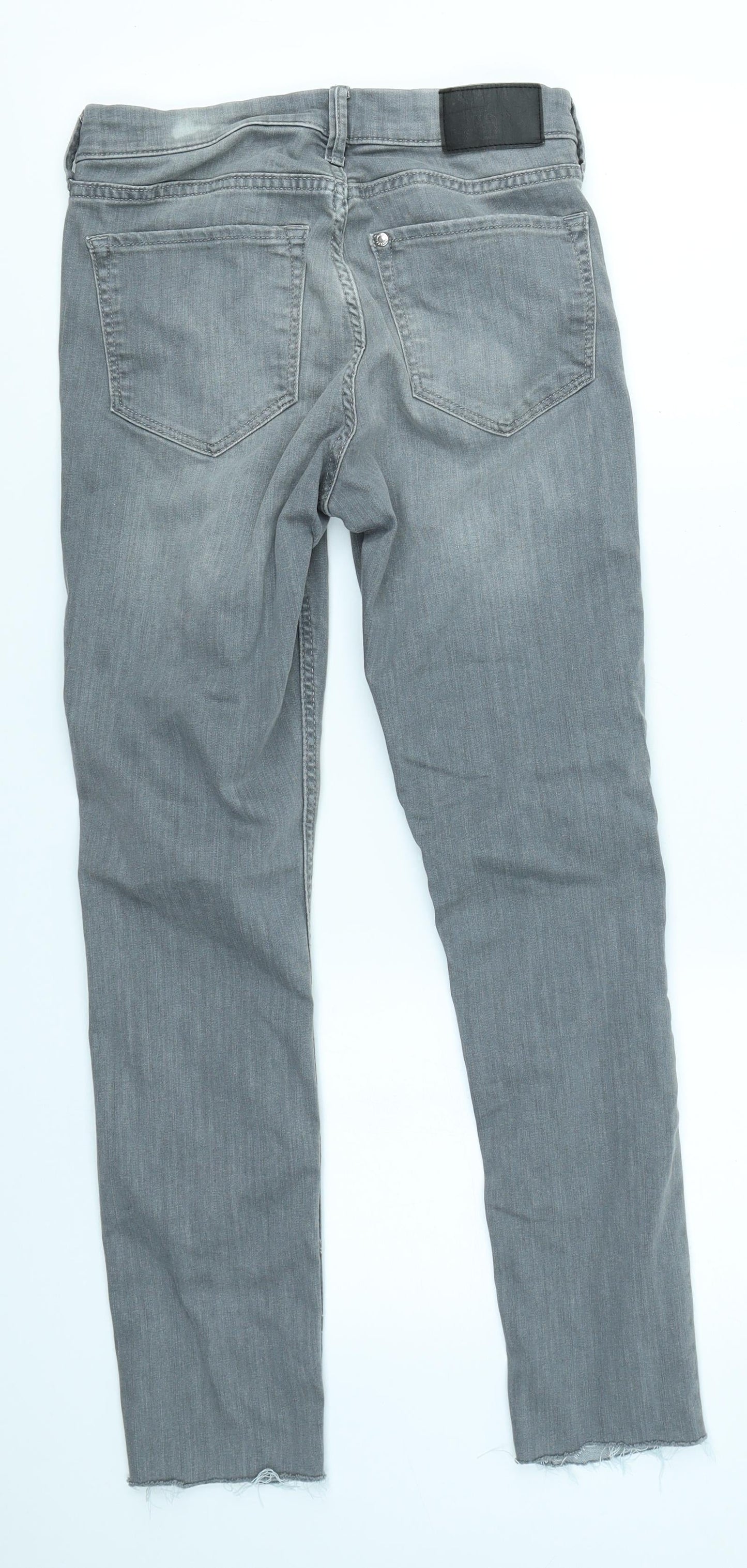 &Denim Womens Grey  Denim Skinny Jeans Size 10 L25 in