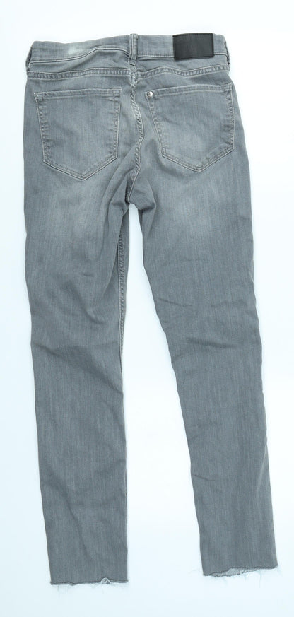 &Denim Womens Grey  Denim Skinny Jeans Size 10 L25 in